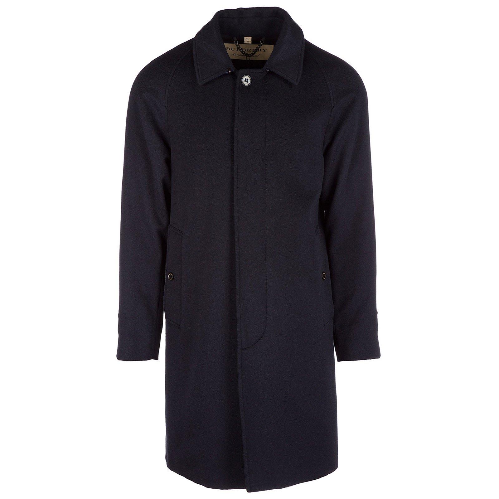 Burberry Cashmere Coat In Navy ModeSens
