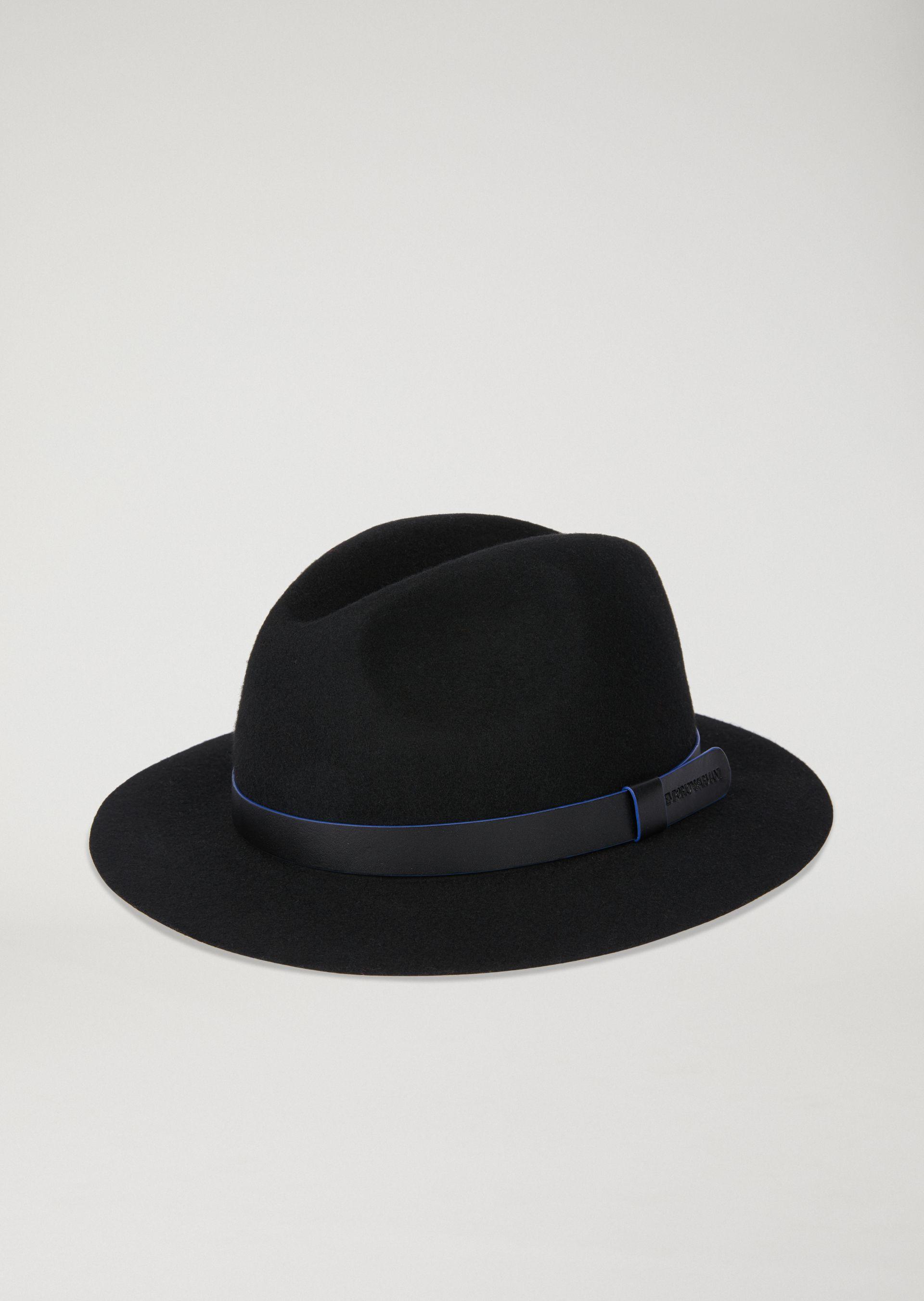 Emporio Armani Fedora Hats Item 46614909 In Navy Blue ModeSens
