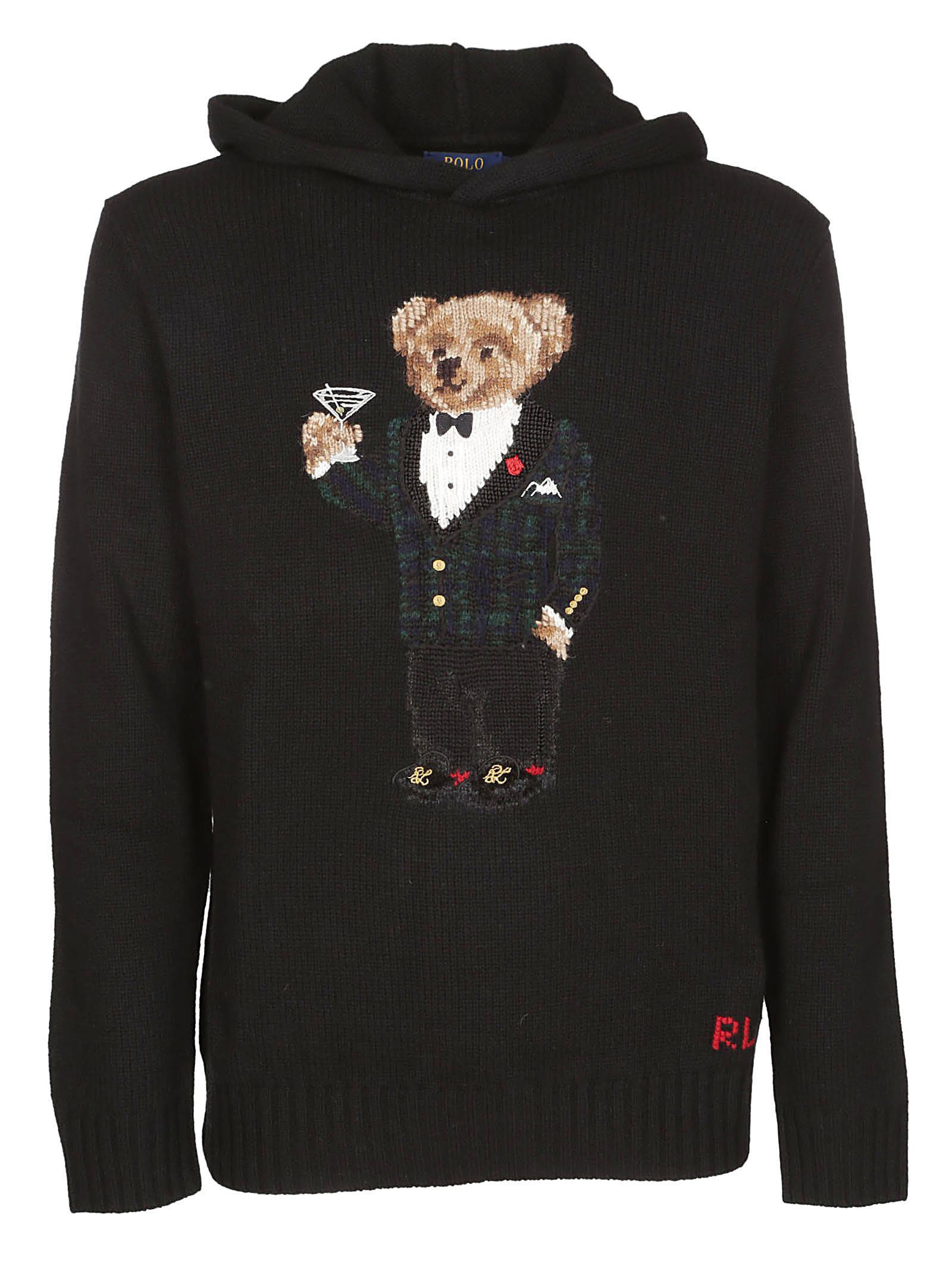 Polo Ralph Lauren Martini Bear Hoodie In Black ModeSens