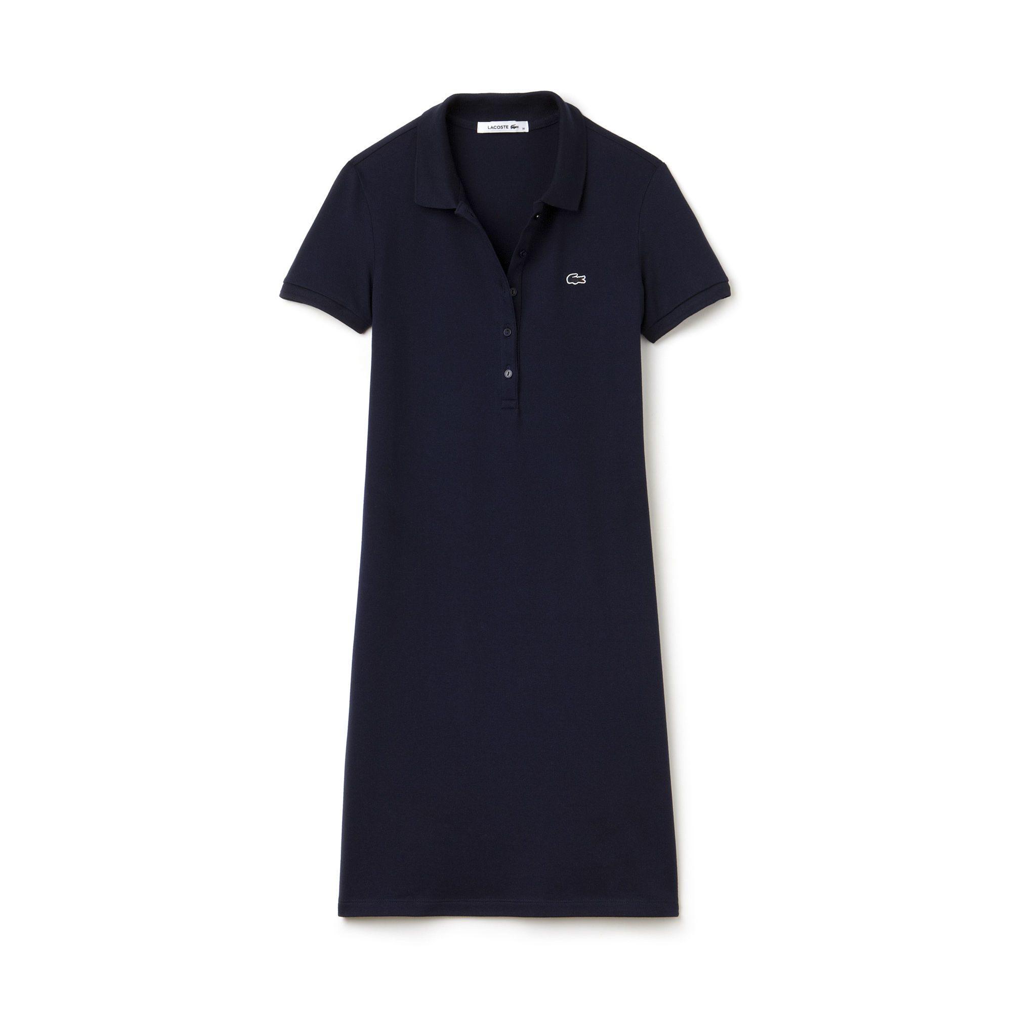 Lacoste Women's Polo Dress In Stretch Mini Piqué In Navy Blue ModeSens