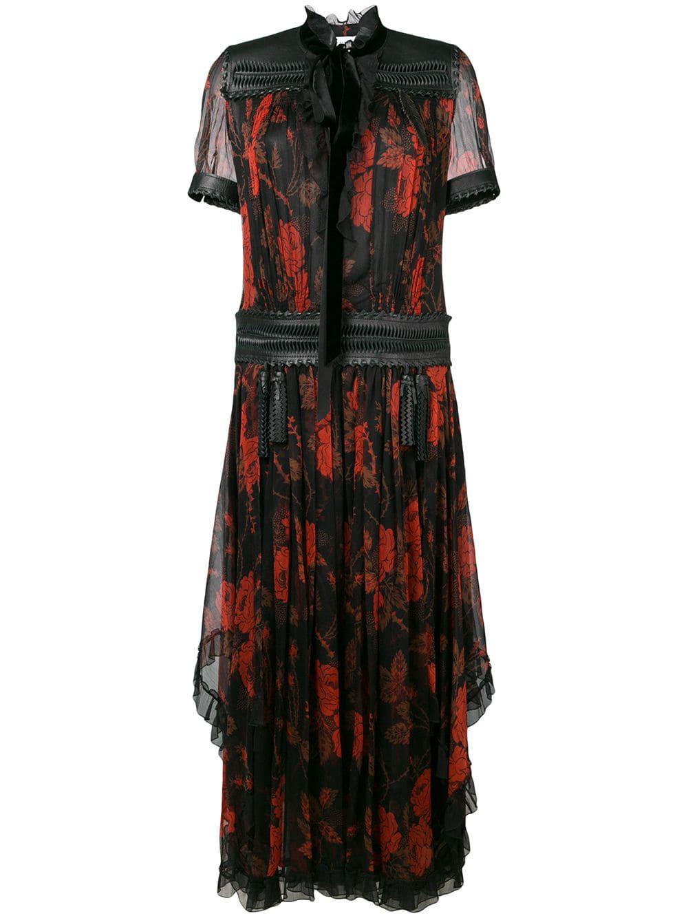 Coach Floral Print Dress In Black ModeSens