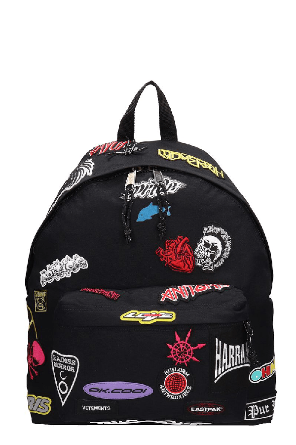 Vetements Black X Eastpak Sticker Patch Backpack Bag ModeSens