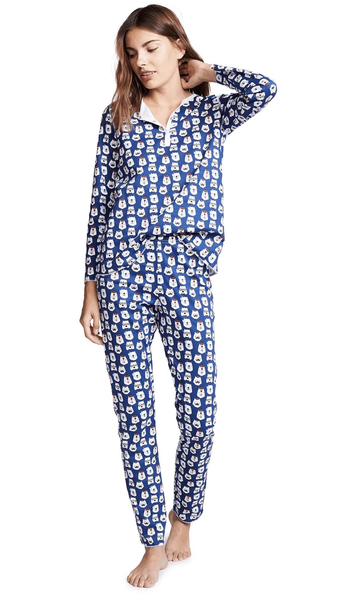 Roller Rabbit Bearry Holidays Pajamas In Blue ModeSens