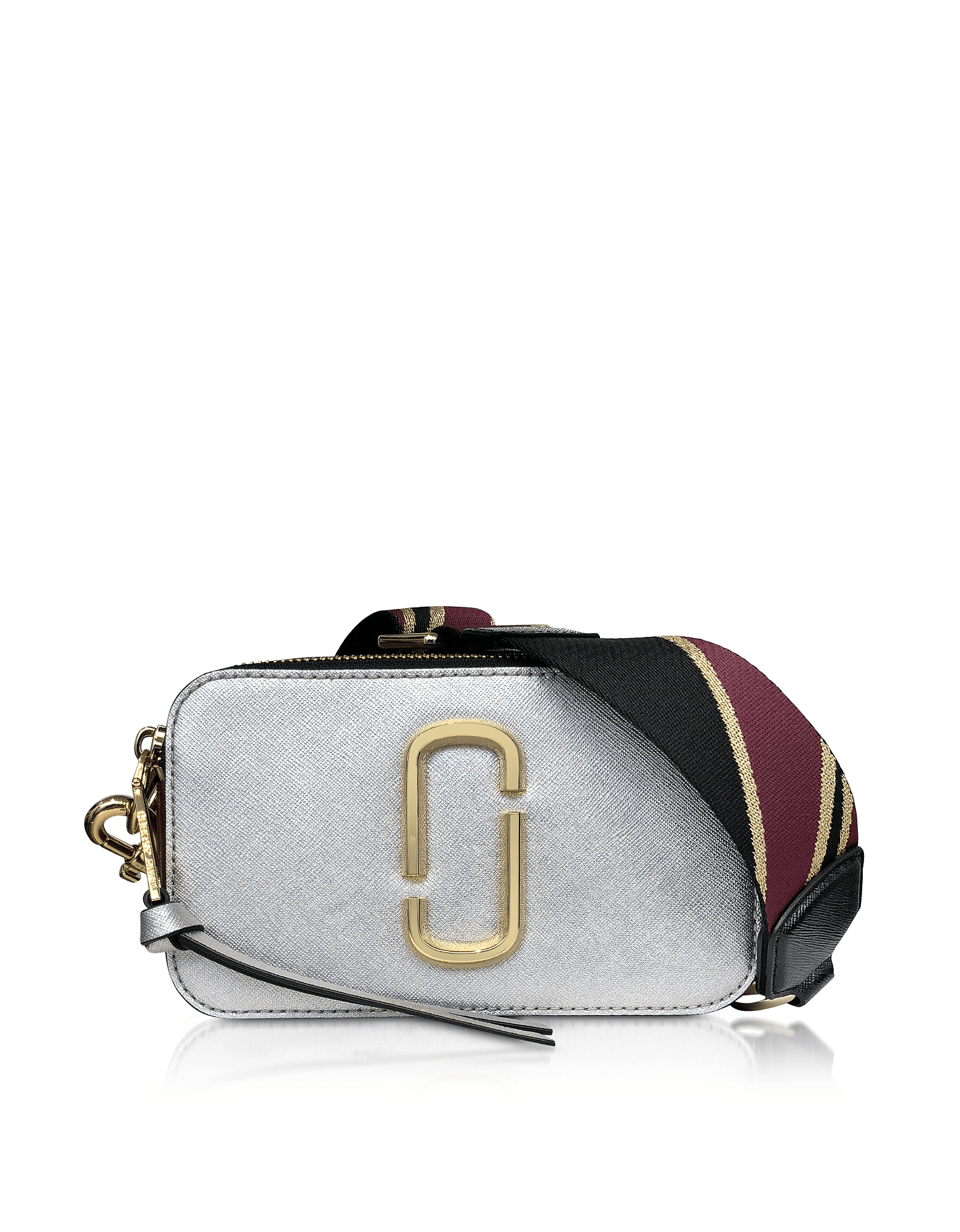 Marc Jacobs The Snapshot Leather Crossbody Bag In Silver Multi ModeSens