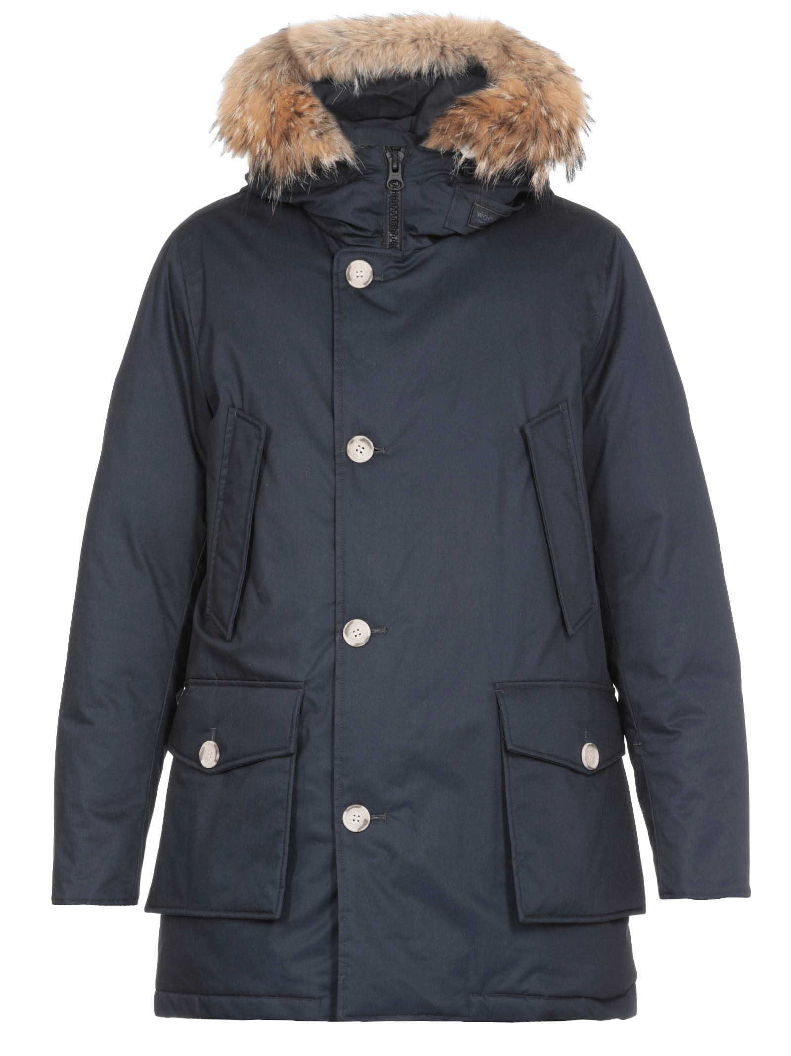 Woolrich Padded Parka Coat In Dark Navy ModeSens