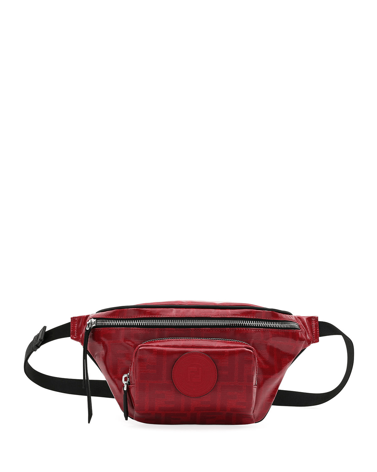 Fendi Men's Vertficato Printed Belt Bag/fanny Pack In Red ModeSens