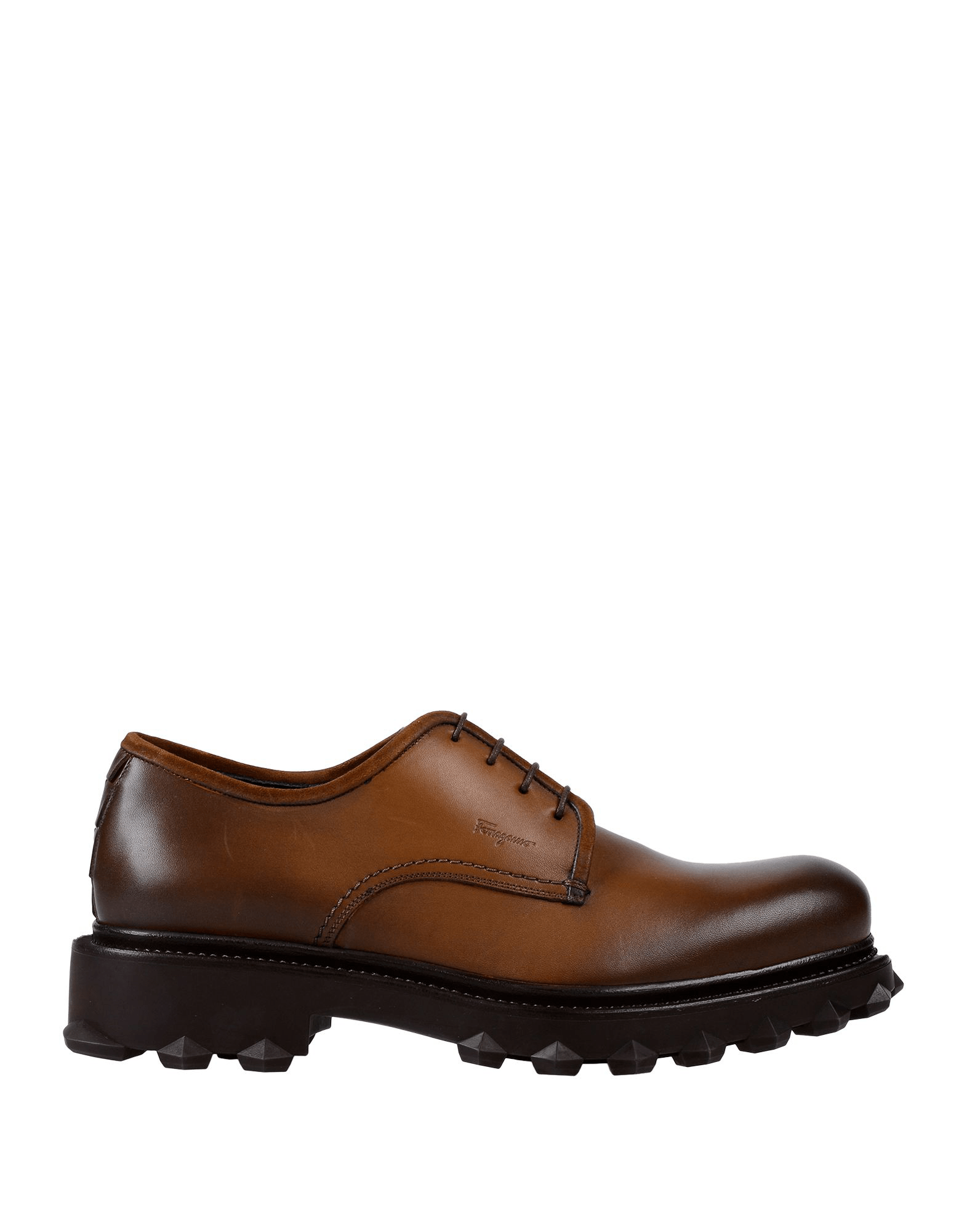 Salvatore Ferragamo Laced Shoes In Brown ModeSens