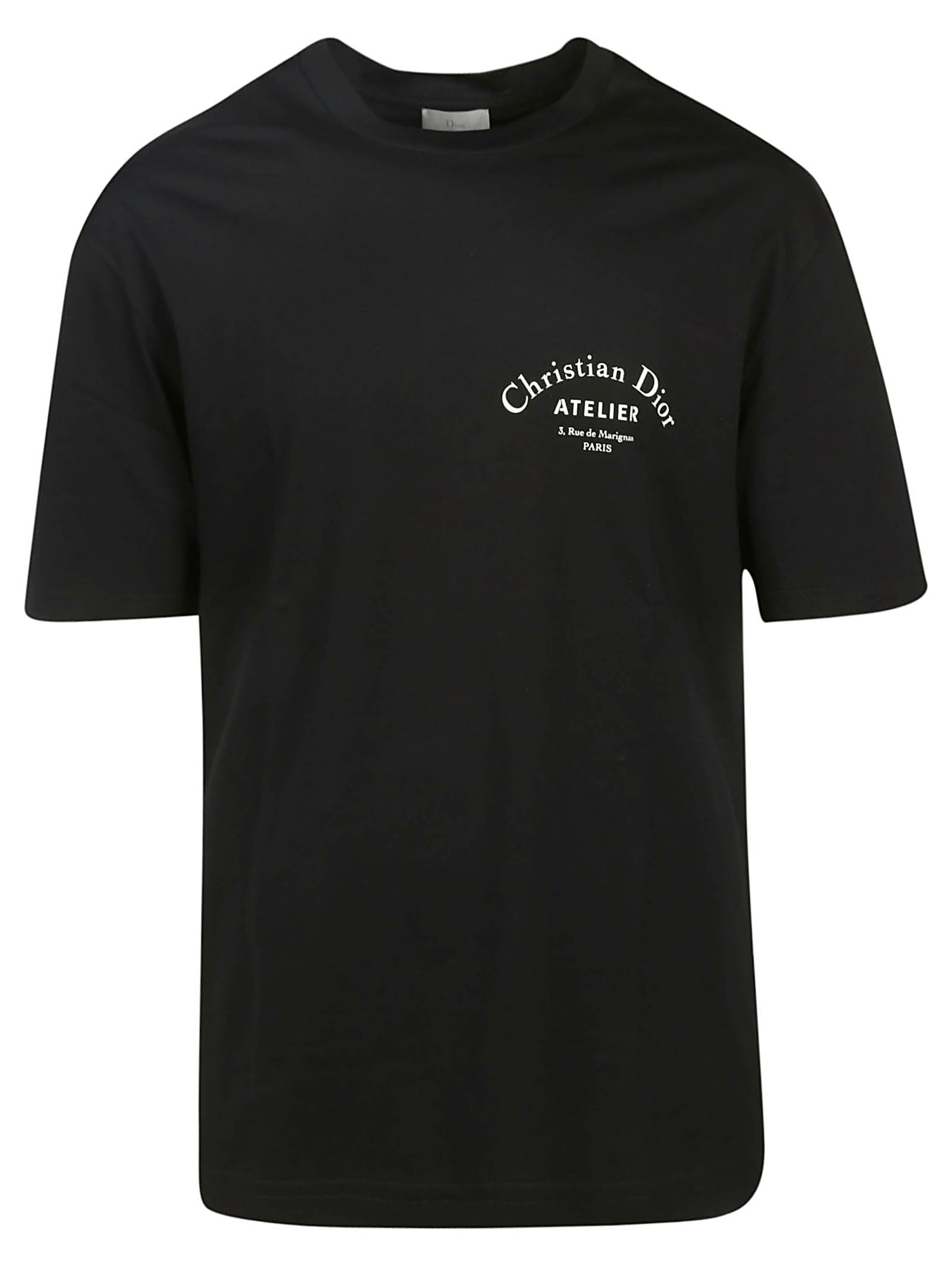 Dior Logo Print Tshirt In Black ModeSens