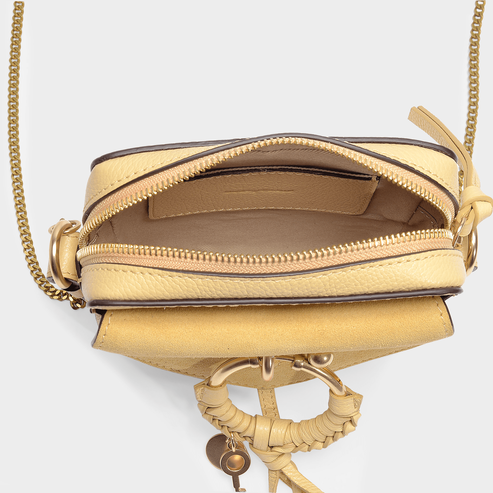 See By Chloé Joan Mini Crossbody Bag In Straw Beige Calfskin ModeSens