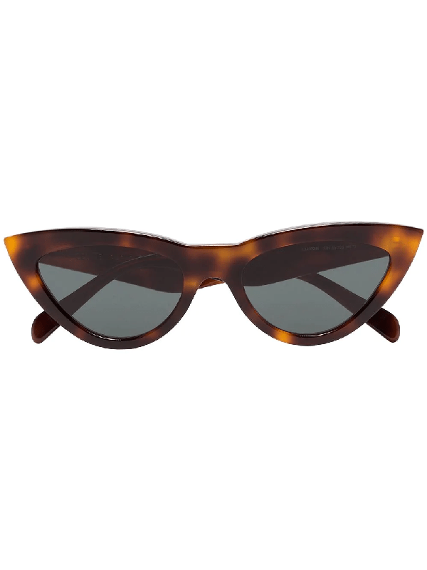 Celine Eyewear Klassische Cateyesonnenbrille Braun In