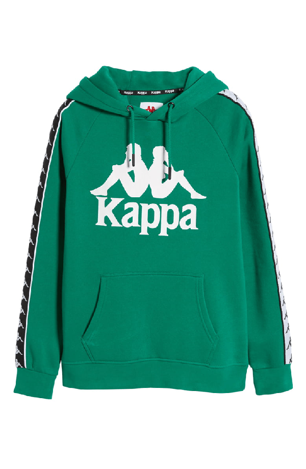 Kappa Banda Graphic Hoodie In Green/ Black/ White ModeSens