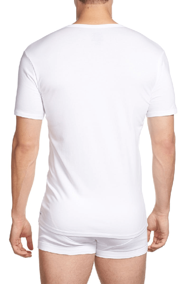 Calvin Klein Men's Stretch Cotton Vneck Undershirt 2pack In White ModeSens