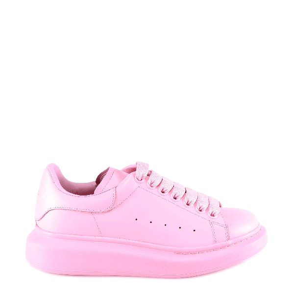 Alexander Mcqueen Leather Runway Sneakers In Pink ModeSens