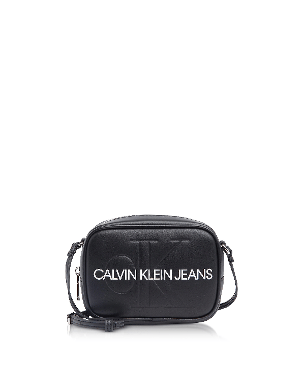 Calvin Klein Collection Sculpted Monogram Camera Bag W/ Signature In