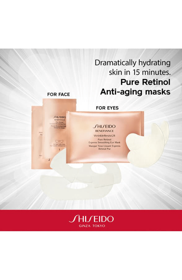 Shiseido Benefiance Pure Retinol Intensive Revitalizing Face Mask 4x
