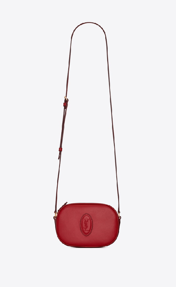 Saint Laurent Le 61 Camera Bag In Smooth Leather In Rouge Eros & Rouge