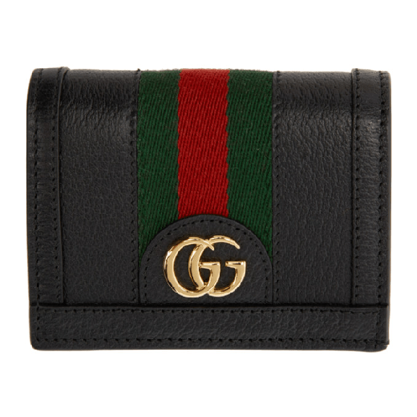 Gucci Leather Ophidia Card Holder In Black ModeSens