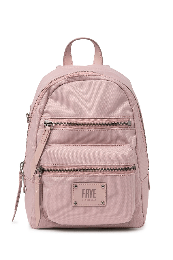 Frye Ivy Mini Nylon Leather Trimmed Backpack In Lilac ModeSens
