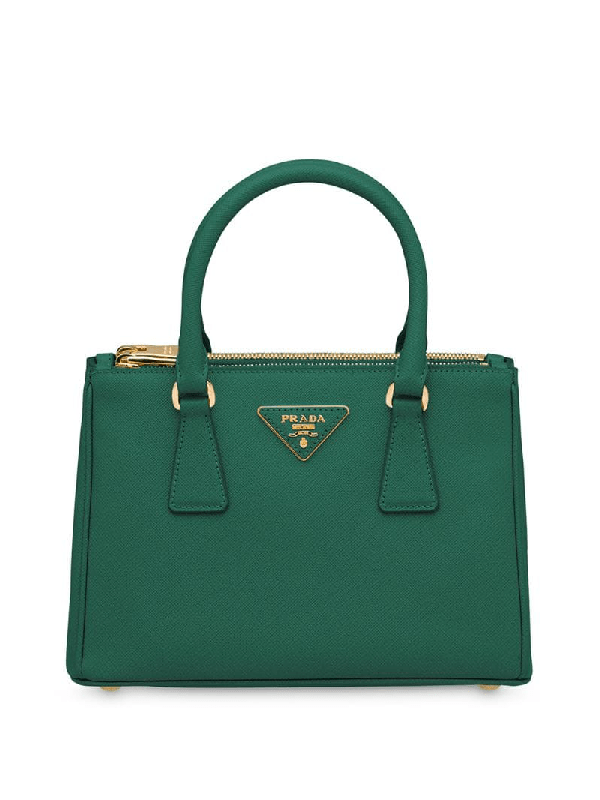 Prada Galleria Mini Saffiano Tote Bag In Green ModeSens