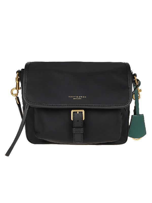 Tory Burch Perry Flap Nylon Crossbody In Black ModeSens