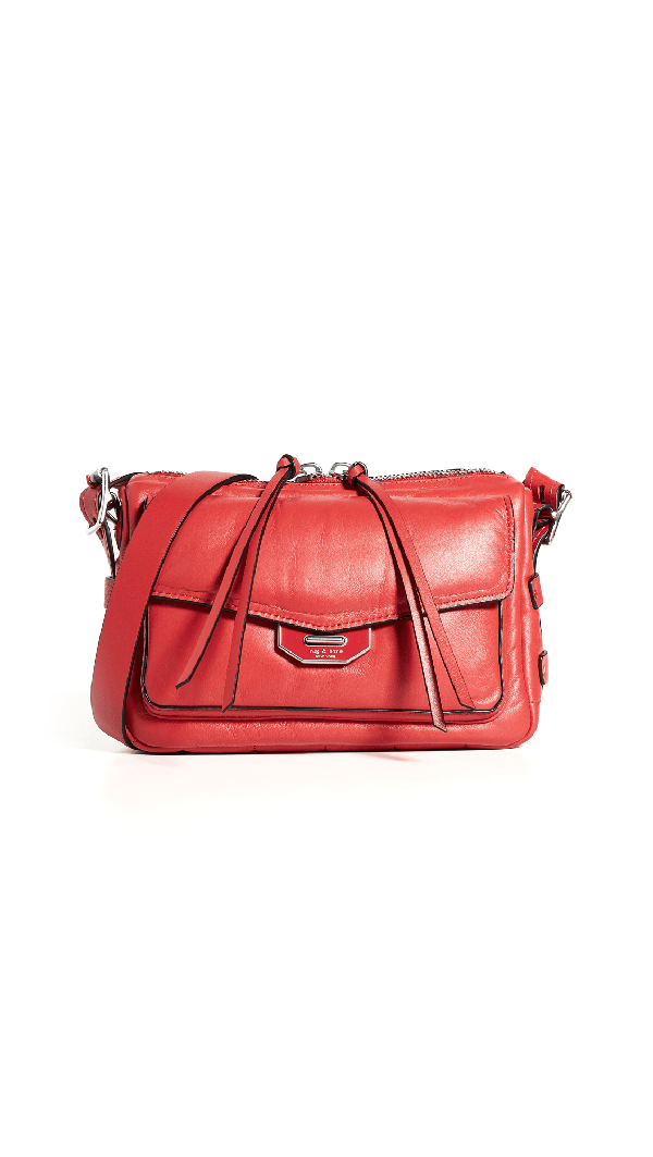 Rag & Bone Small Field Messenger Puffer Bag In Fiery Red ModeSens