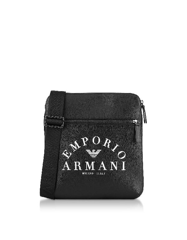 Emporio Armani Signature Large Men's Crossbody Bag In Black ModeSens