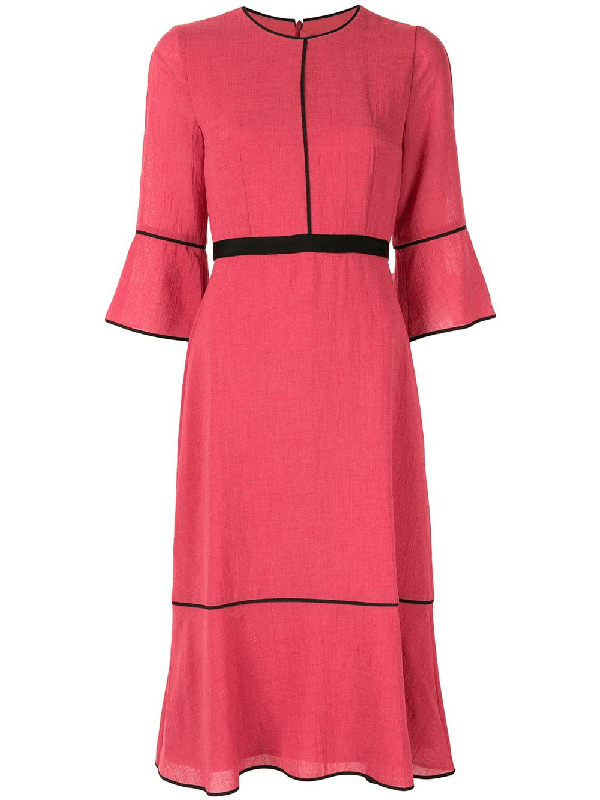 Cefinn Lined Detail Textured Dress In Pink ModeSens