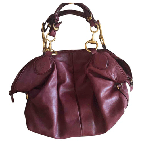Gucci Burgundy Leather Handbag ModeSens