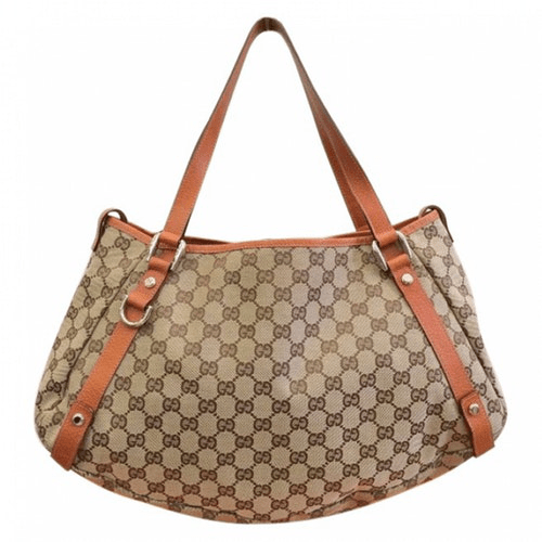 Gucci Brown Cloth Handbag ModeSens