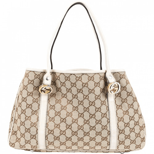 Gucci Brown Cloth Handbag ModeSens