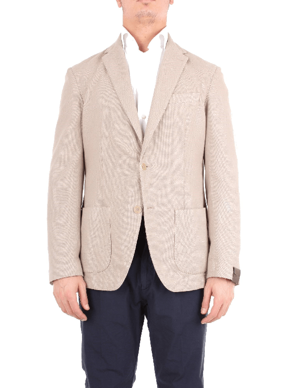 Altea Beige Cotton Blazer ModeSens