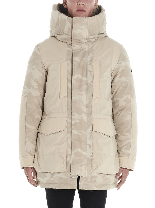 Woolrich Military Parka In Beige ModeSens