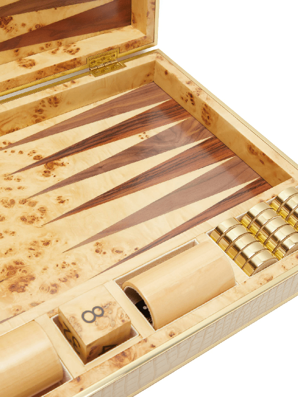 Aerin Crocodileeffect Leather Backgammon Set In Multi ModeSens