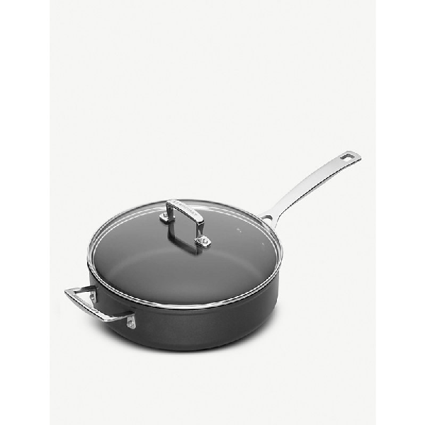 Le Creuset Toughened Nonstick Sauté Pan With Lid 26cm In Nero ModeSens