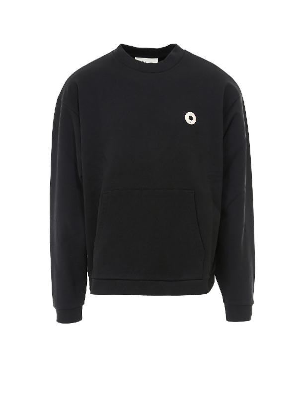 Drôle De Monsieur Nfpm Patchlogo Cotton Sweatshirt In Black ModeSens
