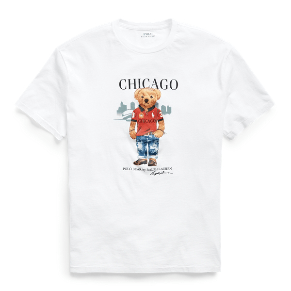 Ralph Lauren Polo Bear Chicago Jersey Tshirt In White