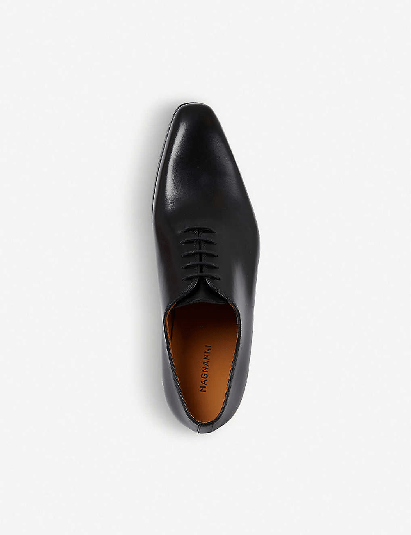Magnanni Flex Wholecut Leather Oxford Shoes In Black ModeSens