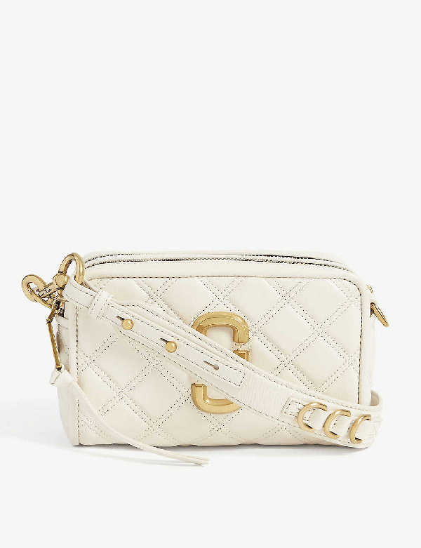 Marc Jacobs The Softshot 21 Quilted Leather Crossbody Bag In White