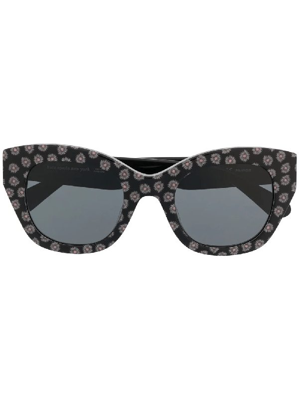 Kate Spade Jalena Floral Print Sunglasses In Schwarz ModeSens
