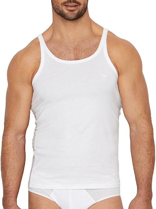 Emporio Armani Pure Cotton Tank Top 3pack In White ModeSens