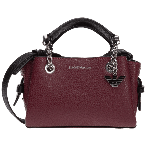 Emporio Armani Women's Handbag Crossbody Messenger Bag Purse In Red
