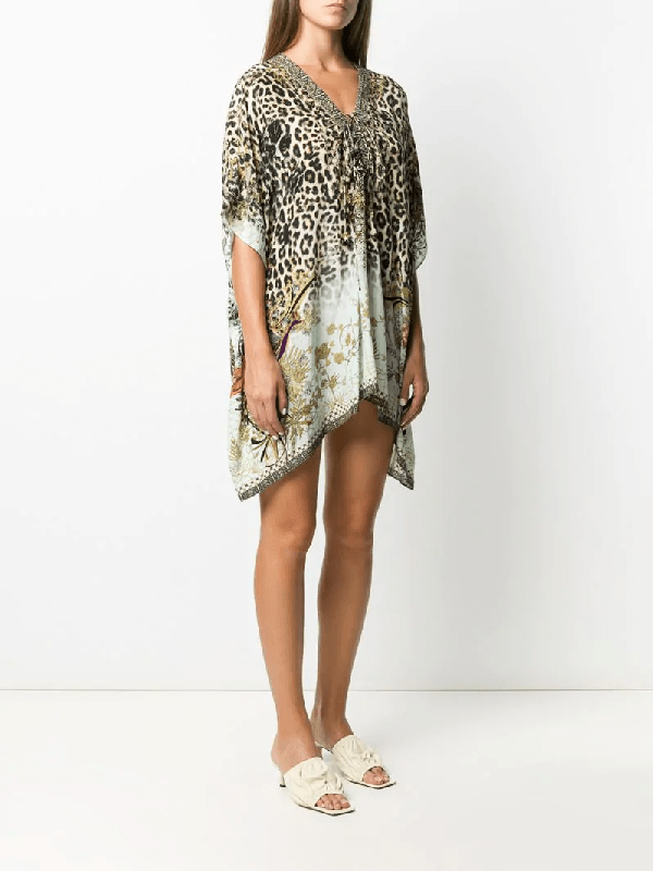Camilla Leopardprint Kaftan Dress In Neutrals ModeSens
