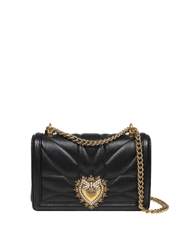 Dolce & Gabbana Devotion Crossbody Mini Bag In Black ModeSens