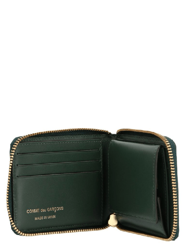 Comme Des GarÇons Men's Green Leather Card Holder ModeSens