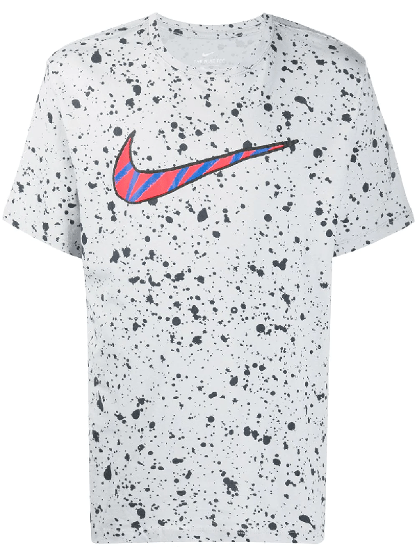 Nike Nsw Splatter Swoosh Tshirt In Grey ModeSens