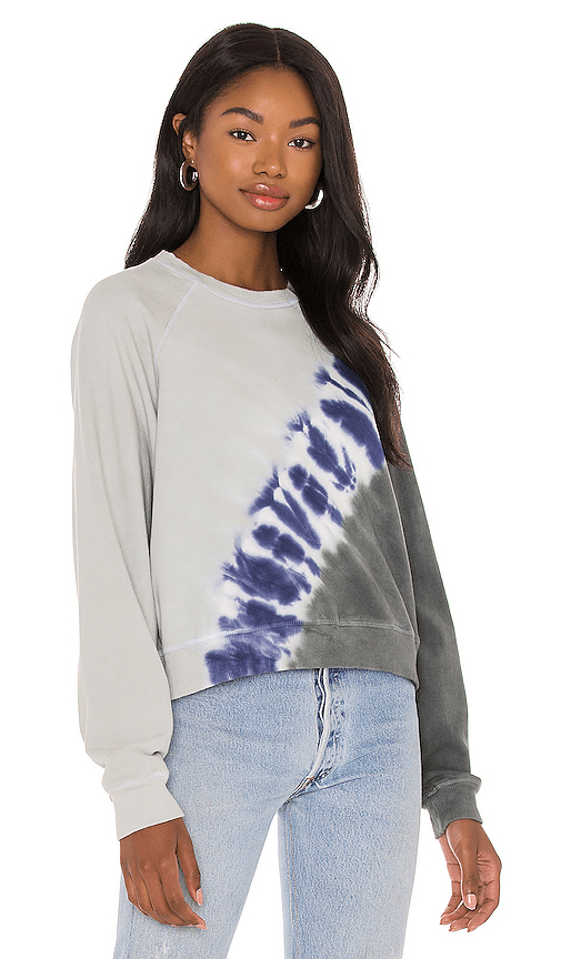 Electric & Rose Ronan Tie Dye Sweatshirt In Thunder Silverlake Blue