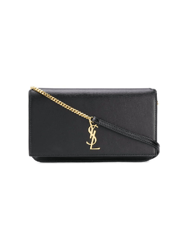Saint Laurent Ysl Monogram Phone Holder Bag Black ModeSens