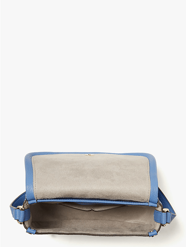 Kate Spade Small Roulette Leather Crossbody Bag In Deep Cornflower