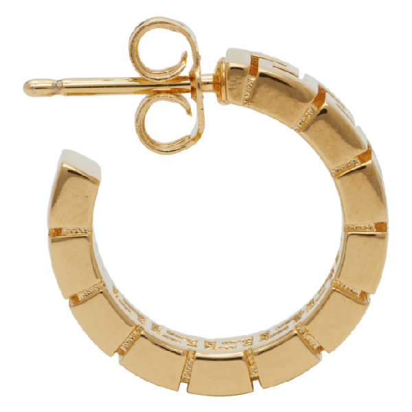 Versace Gold Greca Hoop Earrings In D00h Gold ModeSens