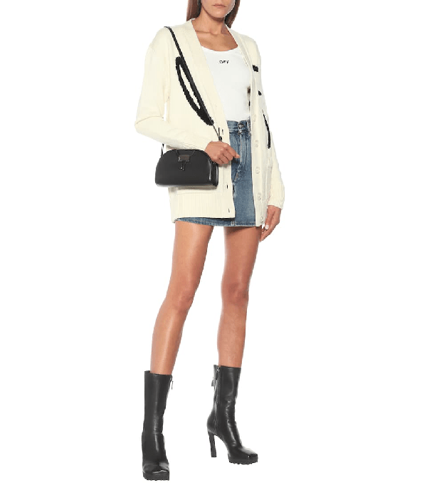 Off White Crossbody Bag Leather